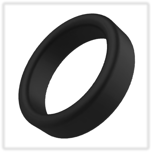 Black Stretchable Silicone Classic Erection Maintenance Ring