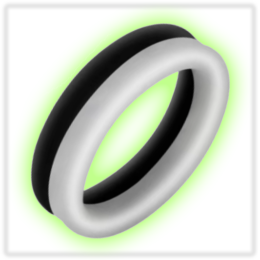 Black & Glow in the Dark Stretchable Silicone Classic Erection Maintenance Ring