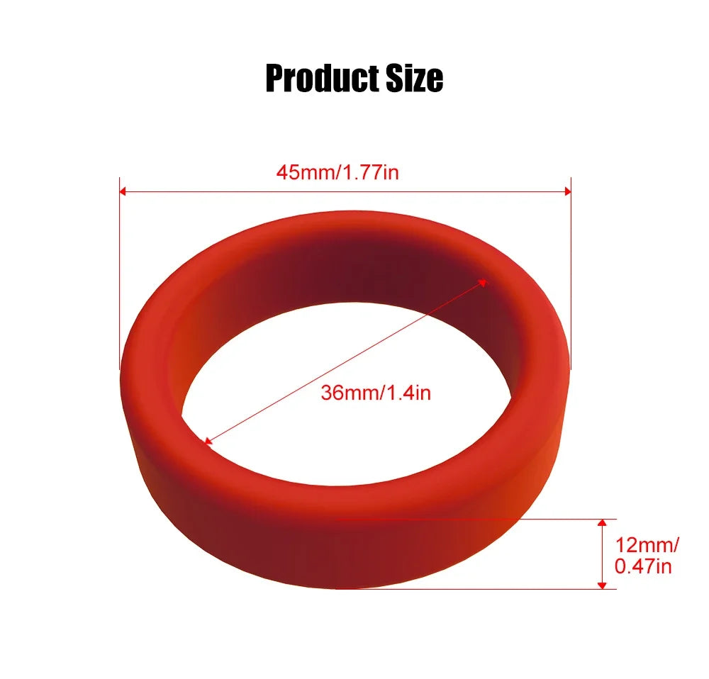 Red Stretchable Silicone Classic Erection Maintenance Ring