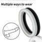 Black & Glow in the Dark Stretchable Silicone Classic Erection Maintenance Ring