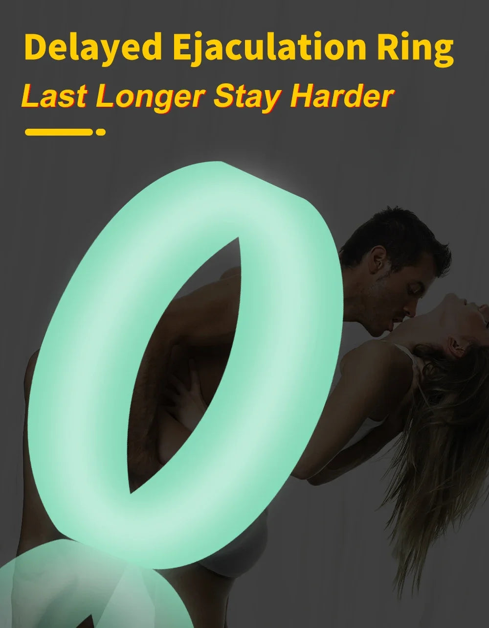 Glow in the Dark Stretchable Silicone Classic Erection Maintenance Ring