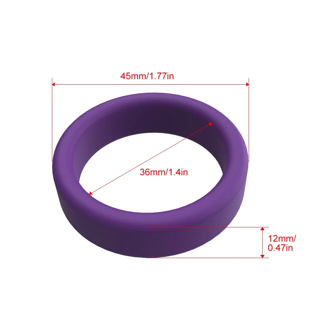 Violet Stretchable Silicone Classic Erection Maintenance Ring