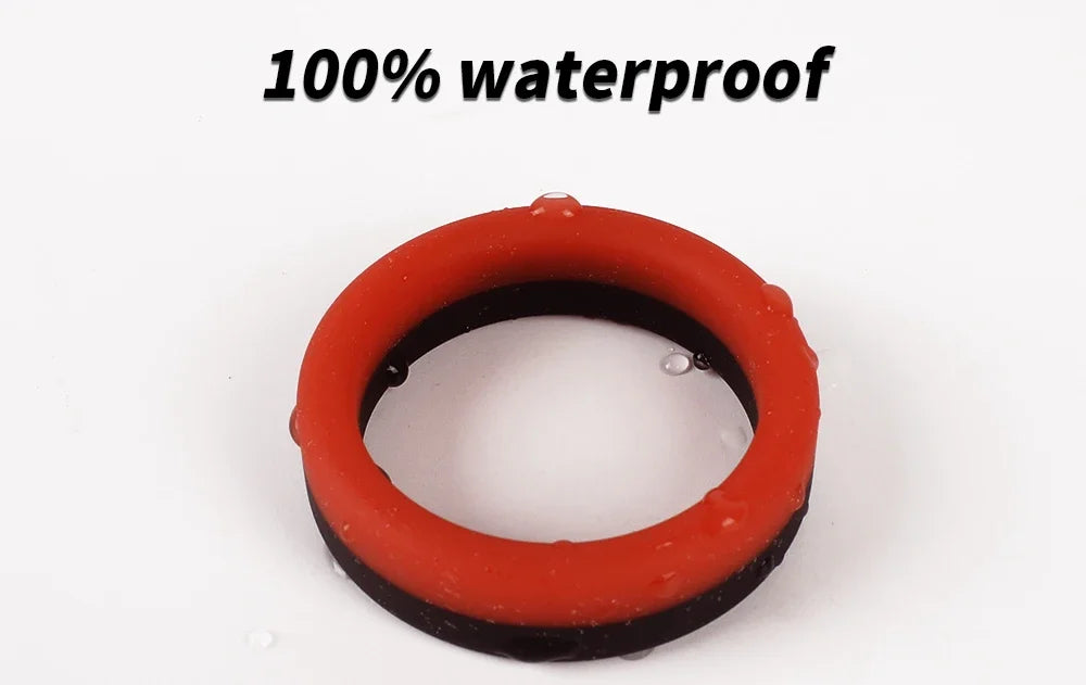 Black & Red Stretchable Silicone Classic Erection Maintenance Ring