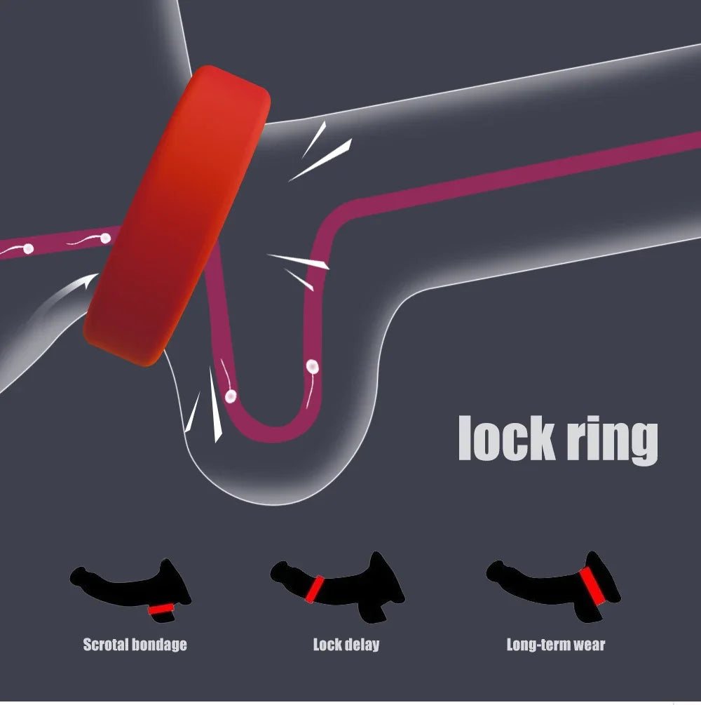 Red Stretchable Silicone Classic Erection Maintenance Ring